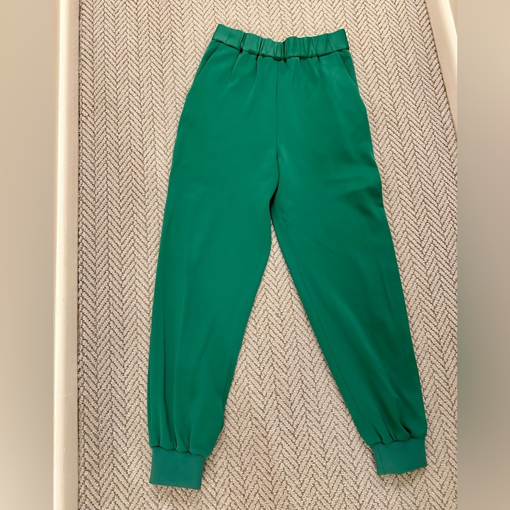 Tibi Green Jogger Pants